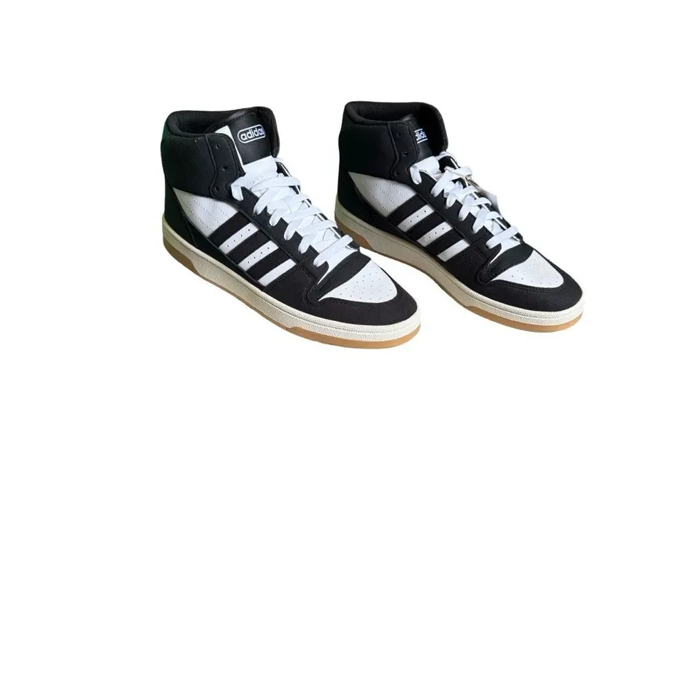Adidas Break Start Mid Basketball Shoes Men's 9 Women's 10 Black White Gum NWT